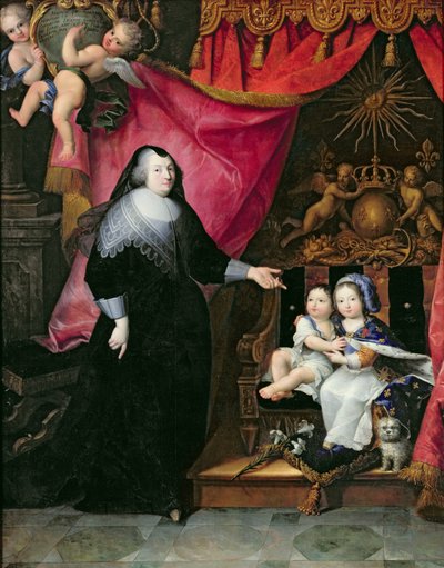 Madame de Lansac and the Children of France, Louis XIV and His Brother Philippe of Orleans, After 1640 by French School